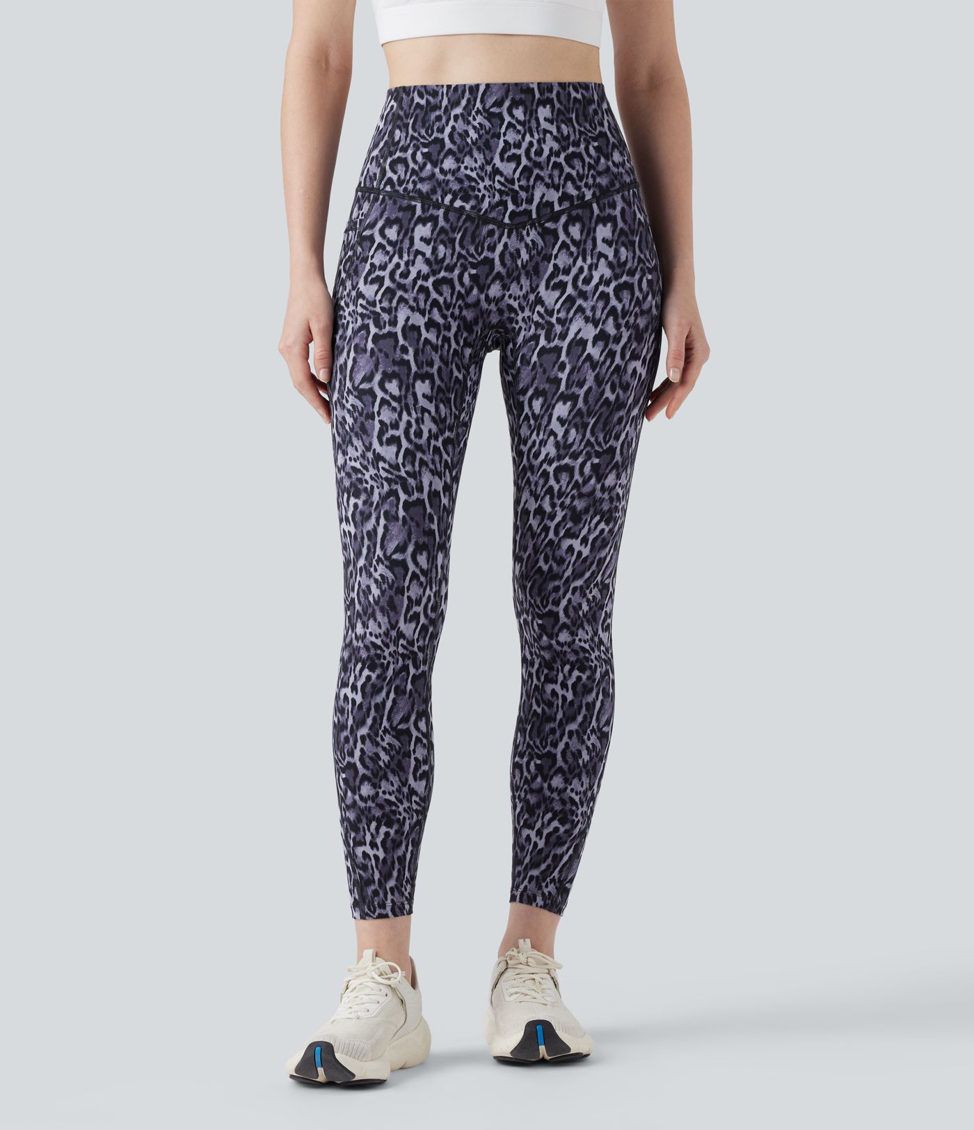 Halara UltraSculpt™ Leopard Print High Waisted Tummy Control Yoga Leggings with Pockets