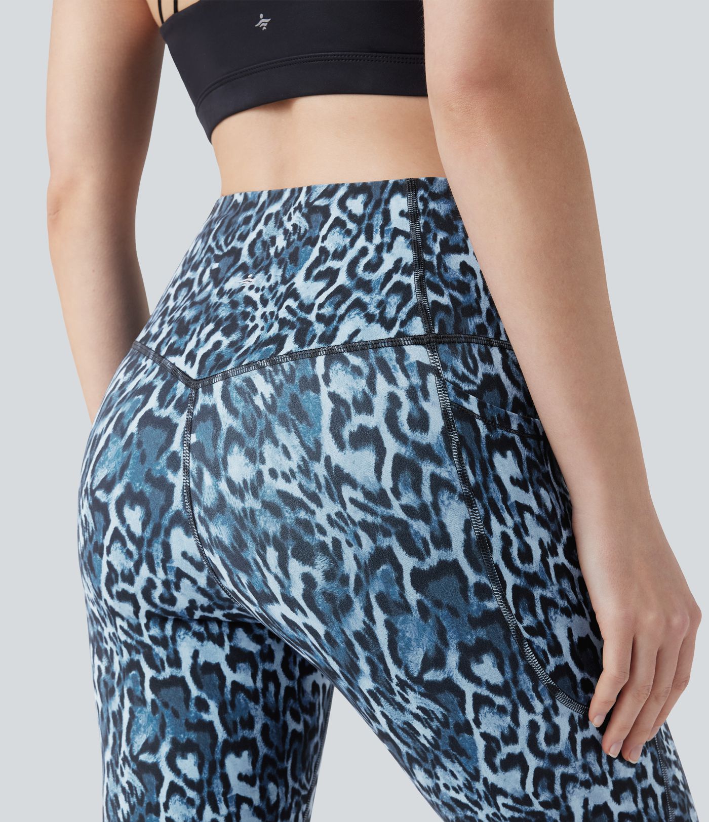 Halara UltraSculpt™ Leopard Print High Waisted Tummy Control Yoga Leggings with Pockets