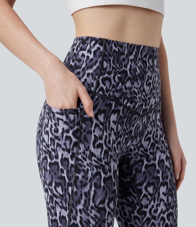 Halara UltraSculpt™ Leopard Print High Waisted Tummy Control Yoga Leggings with Pockets