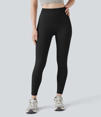 Legging de yoga 7/8 taille haute froncé Seamless Flow