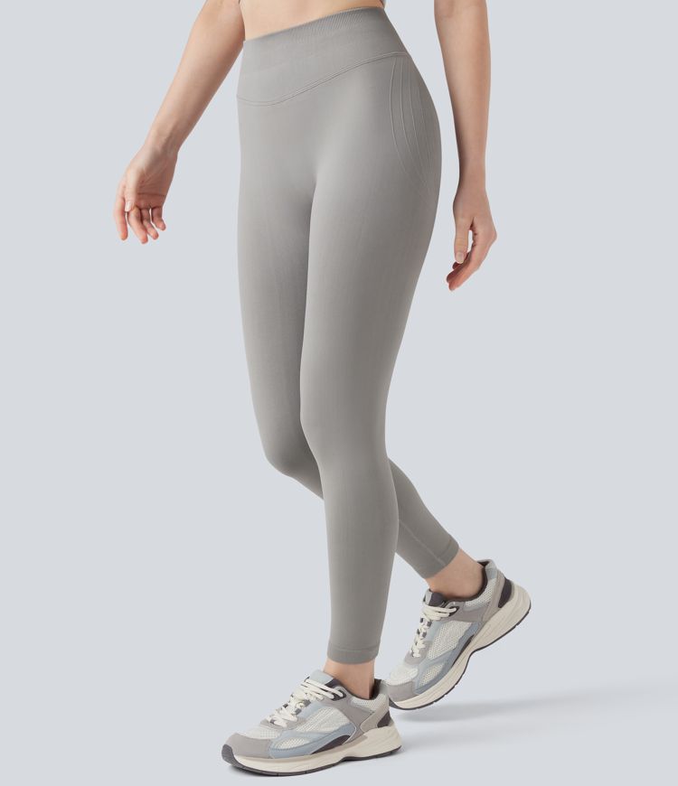 Seamless Flow High Waisted Scrunch Yoga 7/8 Leggings