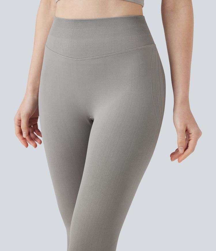 Seamless Flow High Waisted Scrunch Yoga 7/8 Leggings