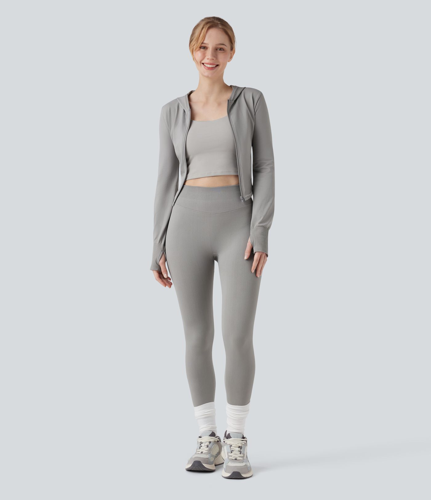 Seamless Flow High Waisted Scrunch Yoga 7/8 Leggings