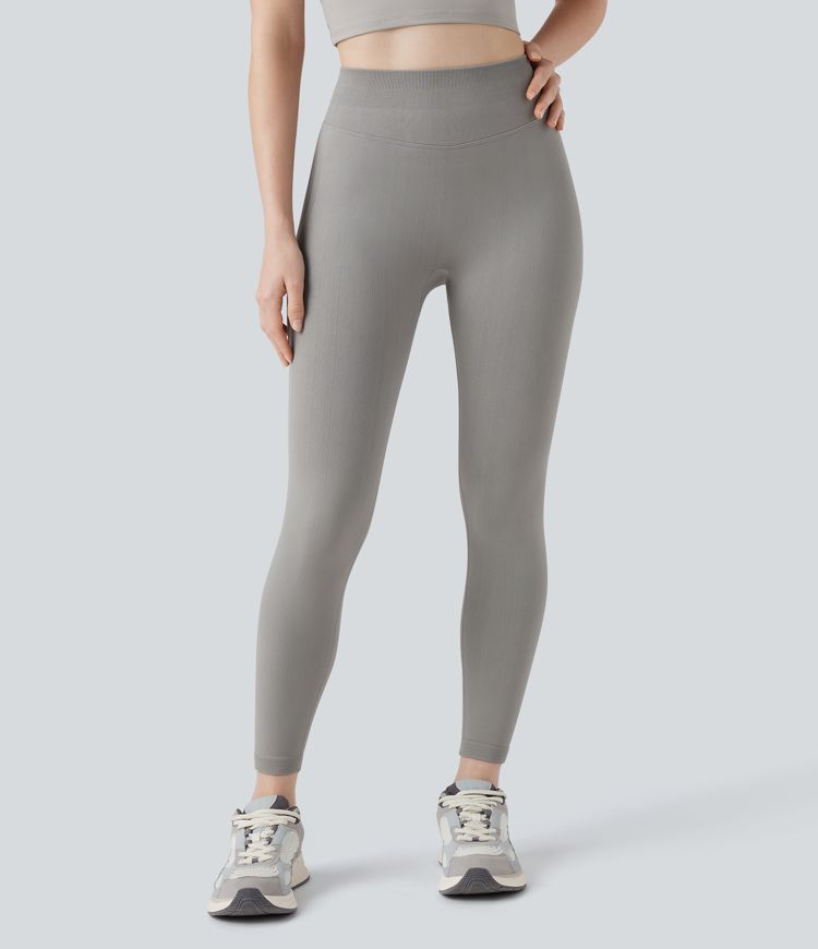 Seamless Flow High Waisted Scrunch Yoga 7/8 Leggings