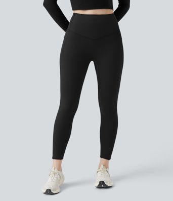 Halara UltraSculpt™ leggings de yoga de forro polar, cintura alta, moldeadores con control abdominal y con bolsillos