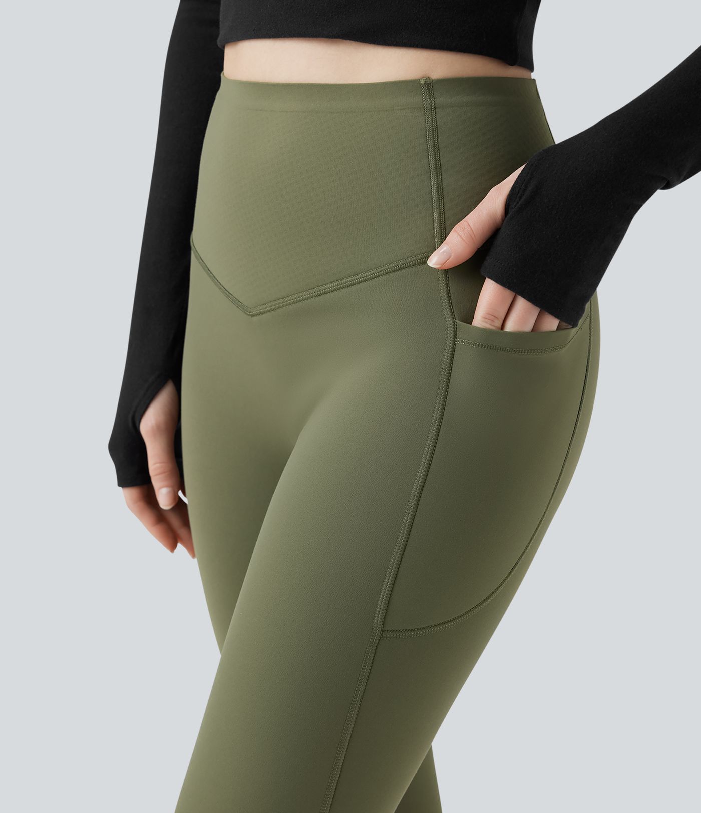 Halara UltraSculpt™ Extra Heat High Waisted Tummy Control Shaping Yoga Leggings with Pockets