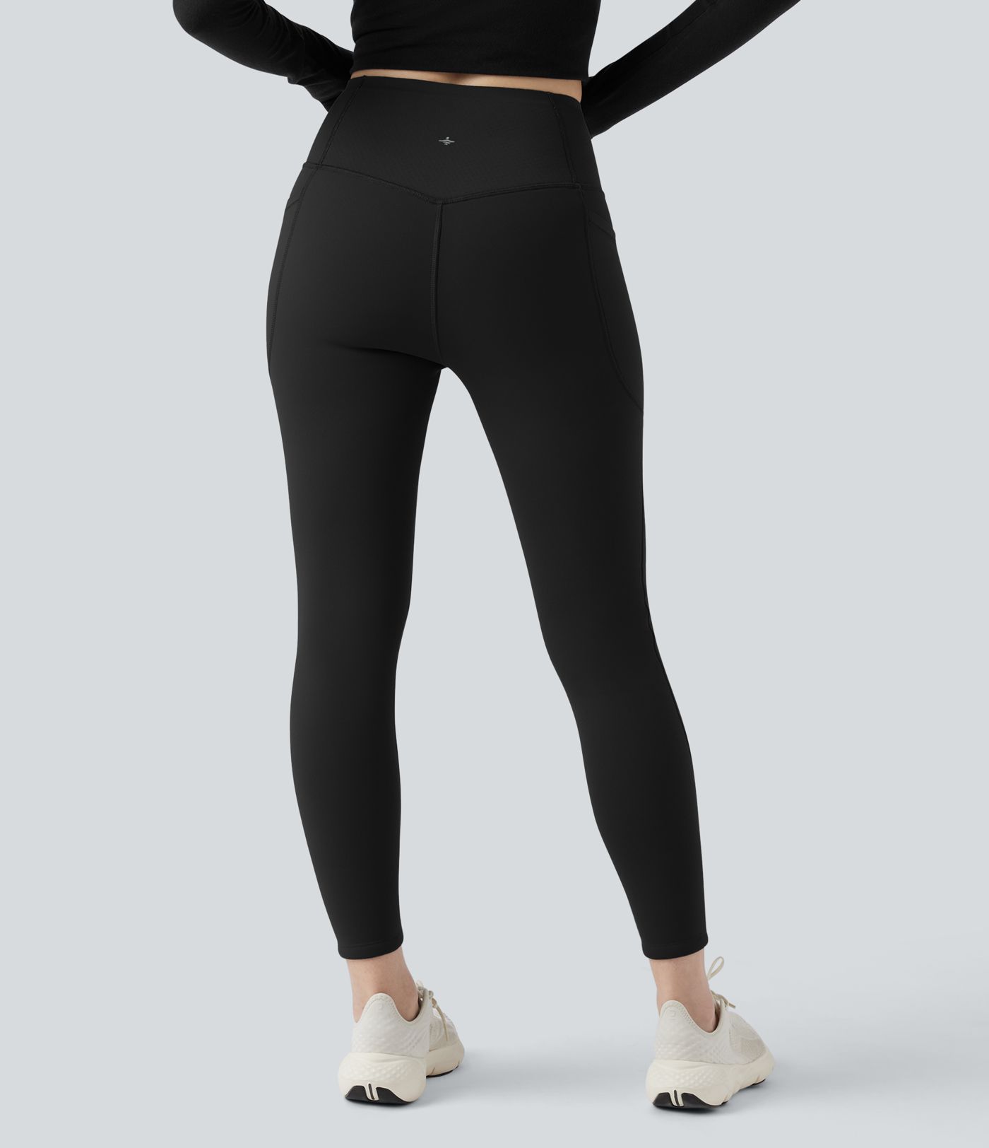 Halara UltraSculpt™ leggings de yoga de forro polar, cintura alta, moldeadores con control abdominal y con bolsillos
