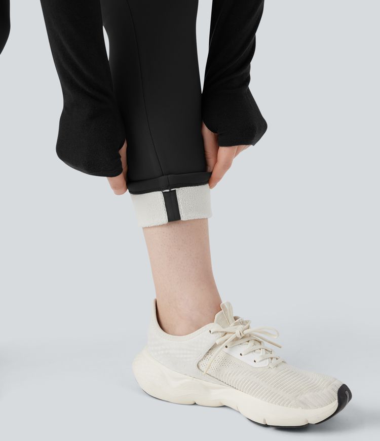 Halara UltraSculpt™ leggings de yoga de forro polar, cintura alta, moldeadores con control abdominal y con bolsillos