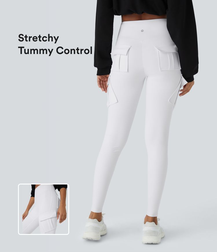 Legging de yoga skinny taille haute avec poches cargo