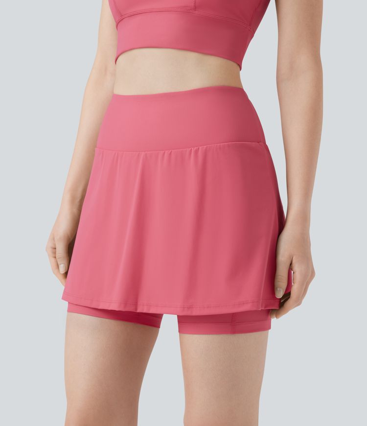 Land to Water High Waisted 2-in-1 Bikini Skirt Swimsuit with Pocket