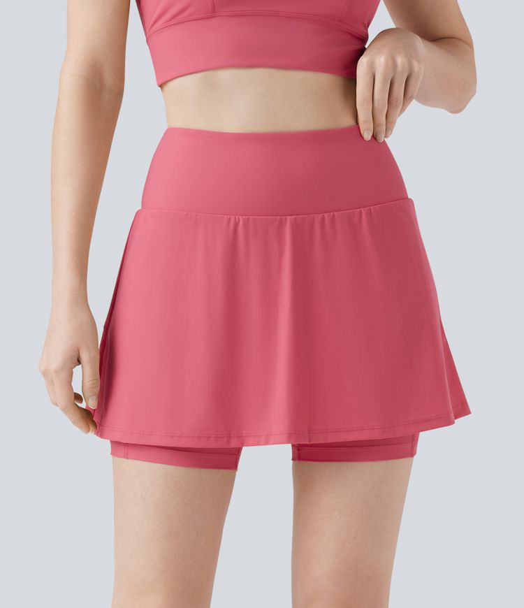 Land to Water High Waisted 2-in-1 Bikini Skirt Swimsuit with Pocket