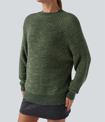 Round Neck Long Sleeve Casual Jumper