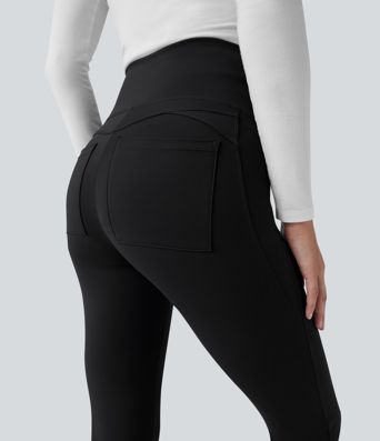 Patitoff™ 2.0 Pet Hair Resistant High Waisted Tummy Control Bootcut Casual Pants with Pockets