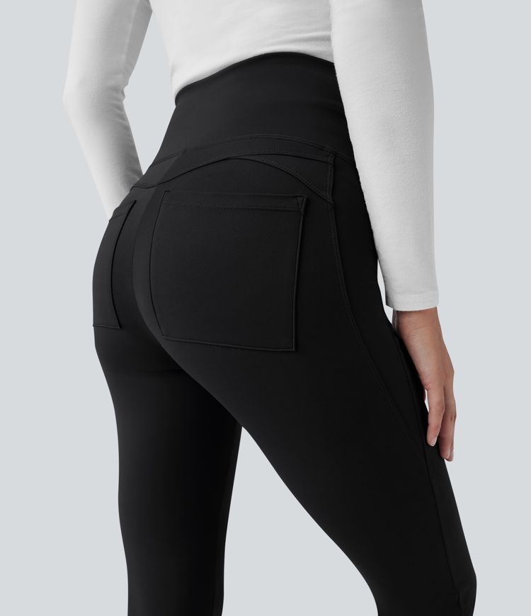 Patitoff™ 2.0 Pet Hair Resistant High Waisted Tummy Control Bootcut Casual Pants with Pockets