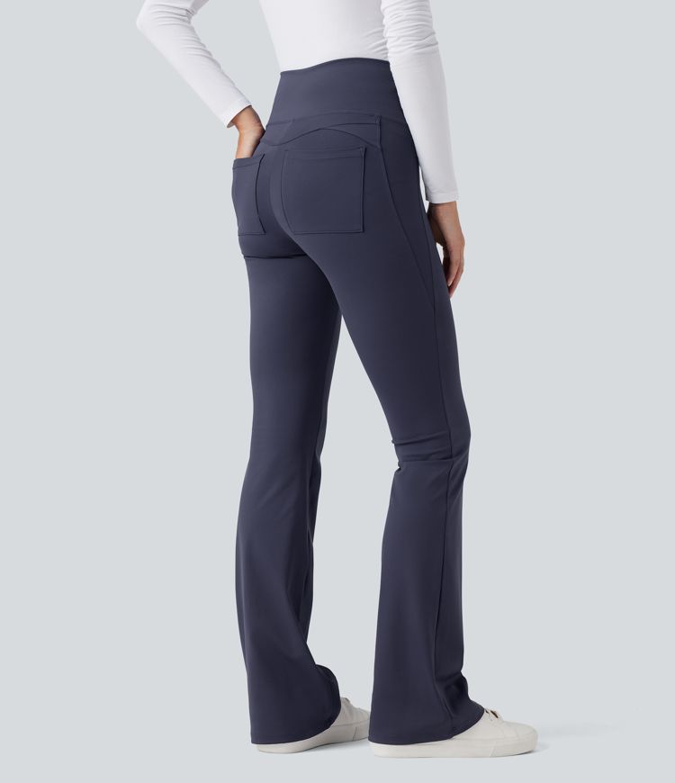 Patitoff™ 2.0 Pet Hair Resistant High Waisted Tummy Control Bootcut Casual Pants with Pockets