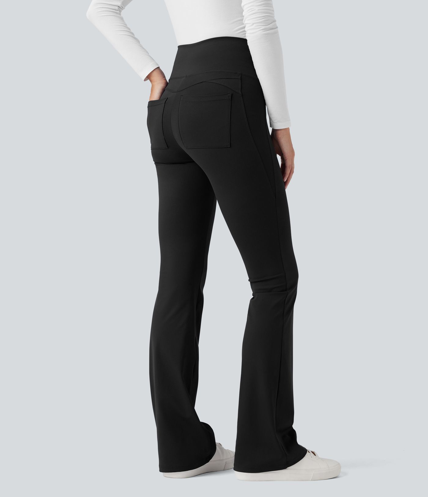 Patitoff™ 2.0 Pet Hair Resistant High Waisted Tummy Control Bootcut Casual Pants with Pockets