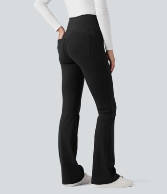 Patitoff™ 2.0 Pet Hair Resistant High Waisted Tummy Control Bootcut Casual Pants with Pockets