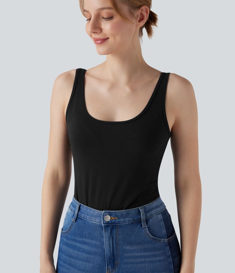 U Neck Casual Tank Top