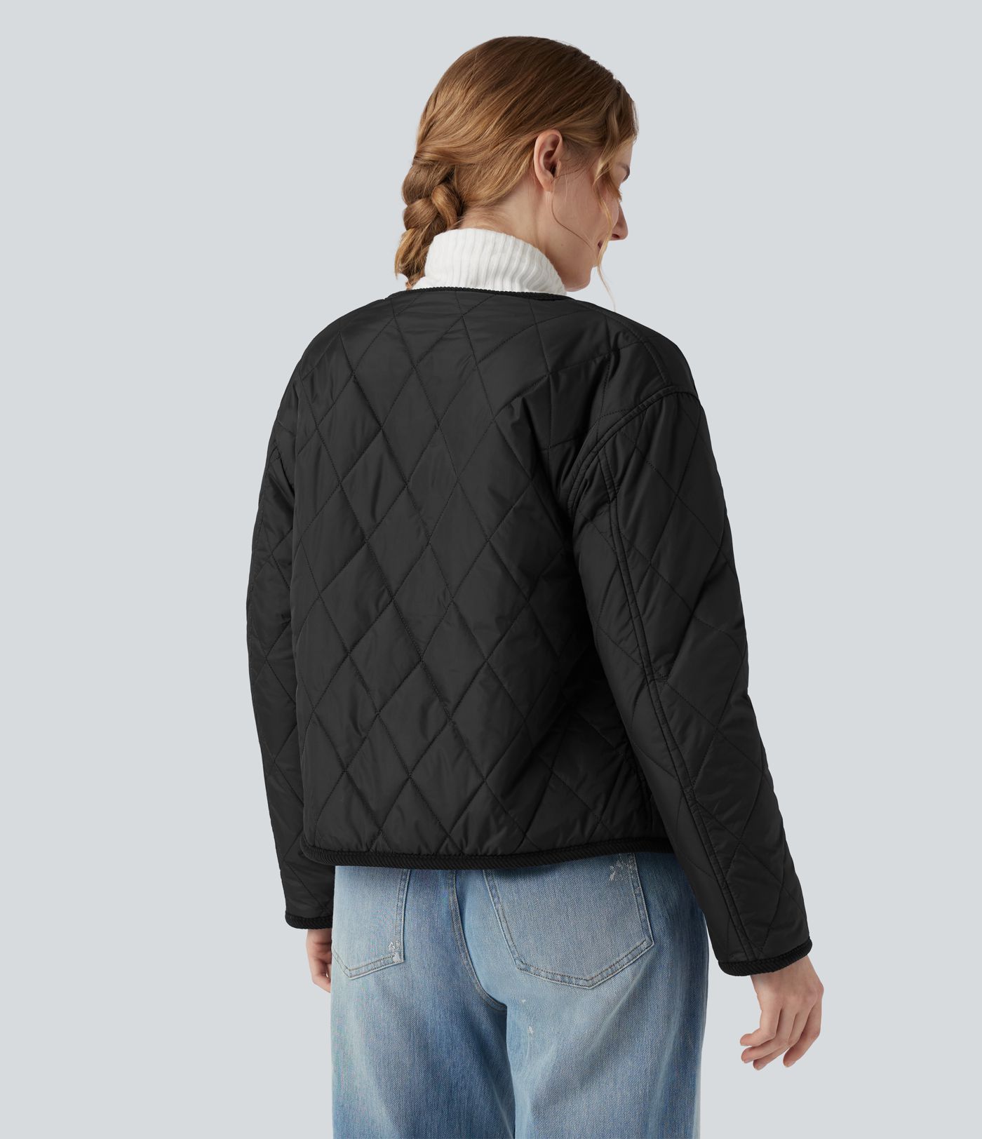 Reversible Long Sleeve Casual Sherpa Jacket with Pockets (Two Looks in One) Reversible Long Sleeve Casual Sherpa Jacket with Pockets (Two Looks in One)