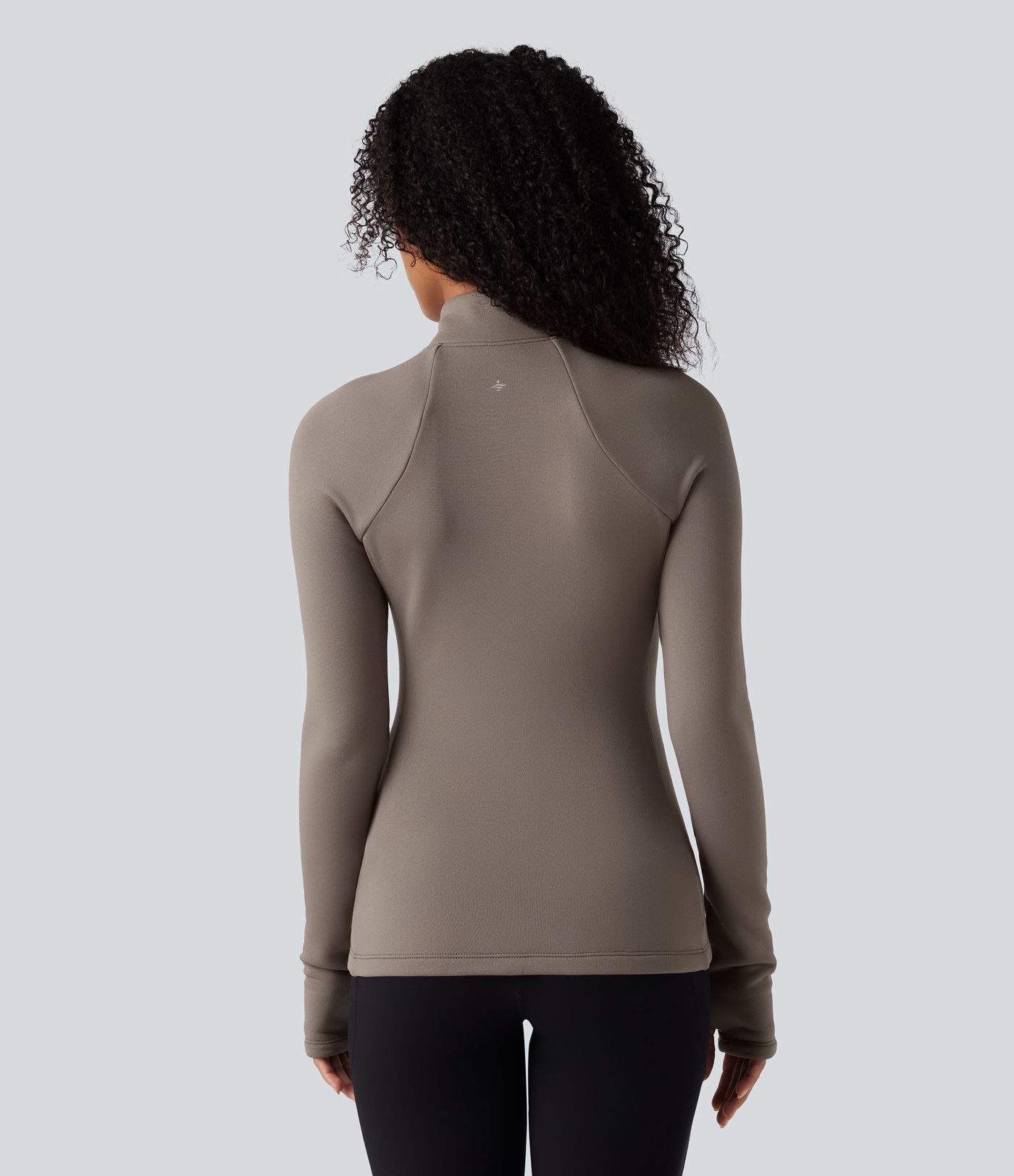 3-in-1 High-Neck Long Sleeve Thumb Holes Fleece Jacket &Quilted Vest with Pockets