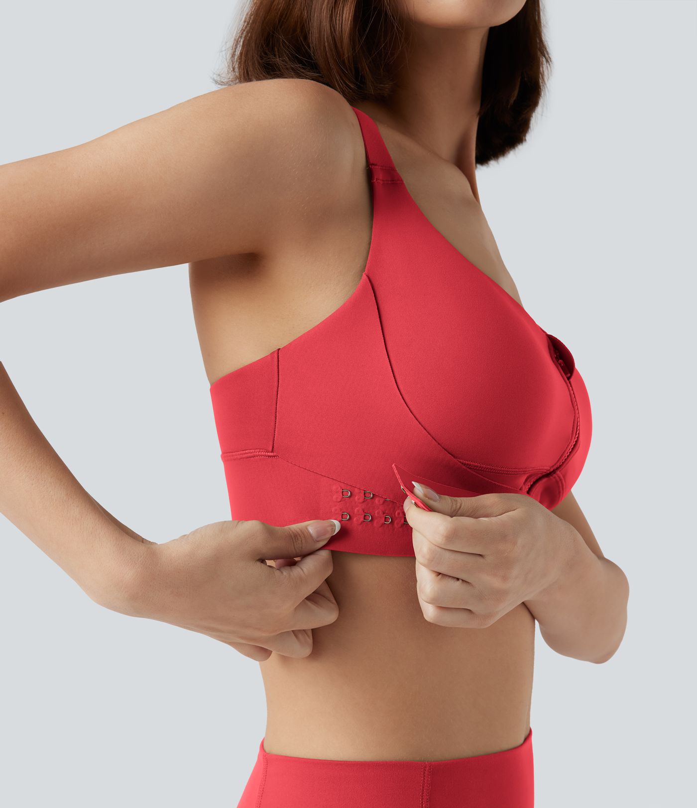 SpeedWave™ Medium Support Push Up Zipper Adjustable Buckle Quick Dry Running Sports Bra