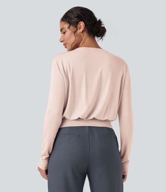 Rundals Langarm Arbeits-T-Shirt