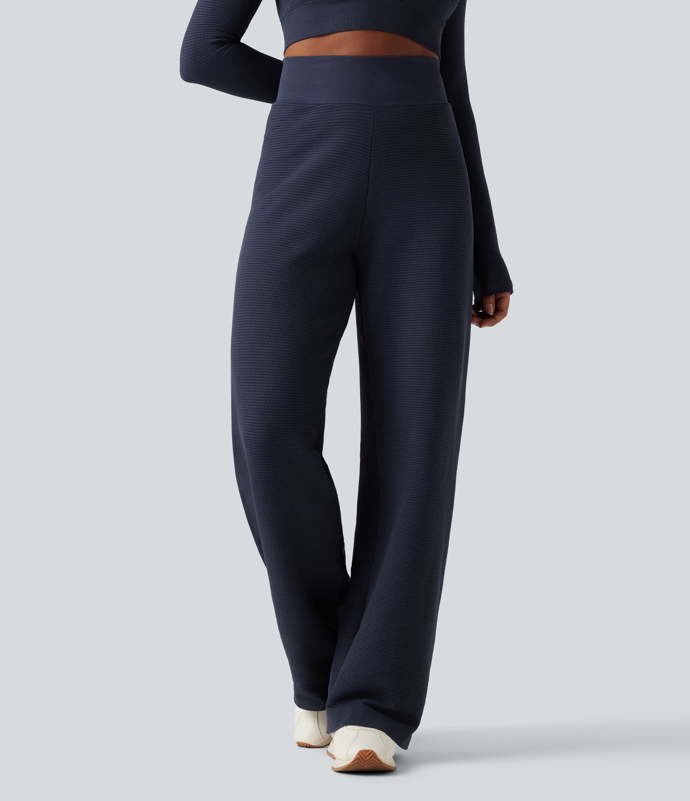 OneForm Seamless Flow Waffle High Waisted Straight Leg Yoga Pants