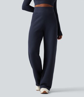 OneForm Seamless Flow Waffle High Waisted Straight Leg Yoga Pants