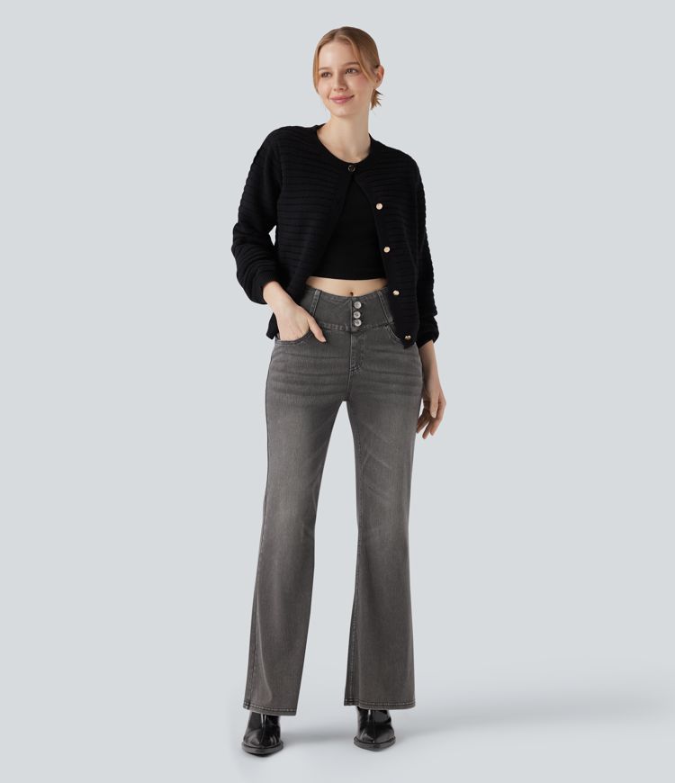 Halara Flex™ High Waisted Bootcut Casual Jeans with Pockets