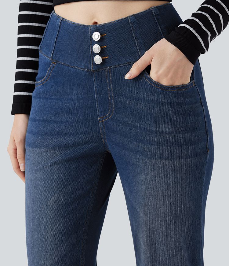 Halara Flex™ High Waisted Bootcut Casual Jeans with Pockets