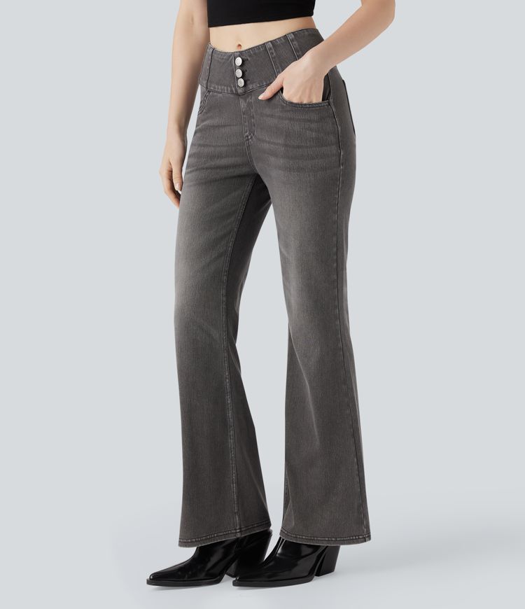 Halara Flex™ High Waisted Bootcut Casual Jeans with Pockets