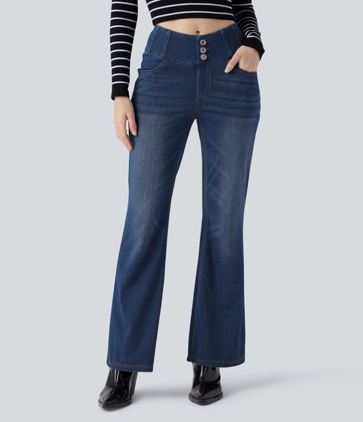Halara Flex™ High Waisted Bootcut Casual Jeans with Pockets
