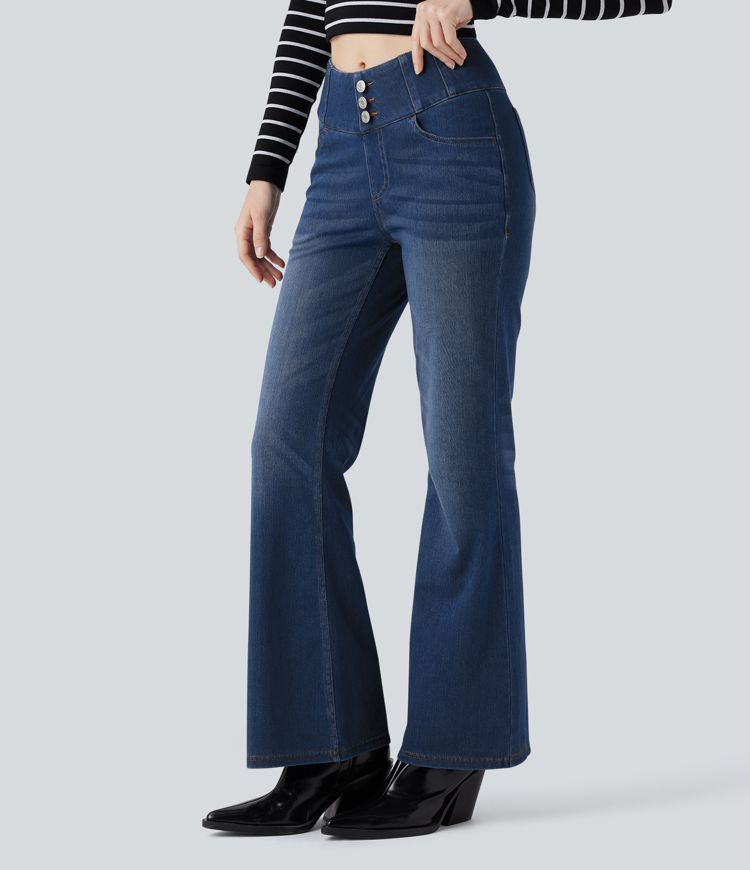 Halara Flex™ High Waisted Bootcut Casual Jeans with Pockets