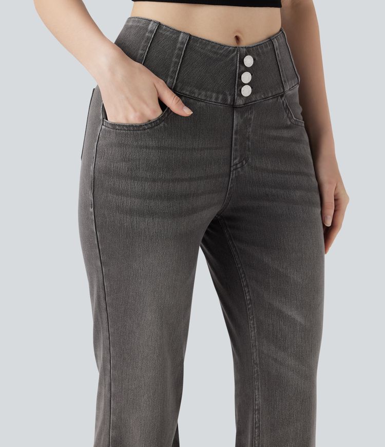 Halara Flex™ High Waisted Bootcut Casual Jeans with Pockets