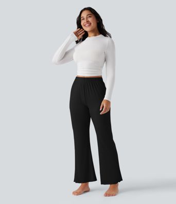 Pantalon d'intérieur évasé taille haute