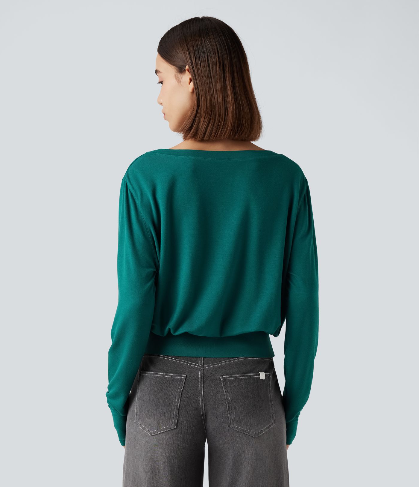 V Neck Long Sleeve Casual Sweatshirt