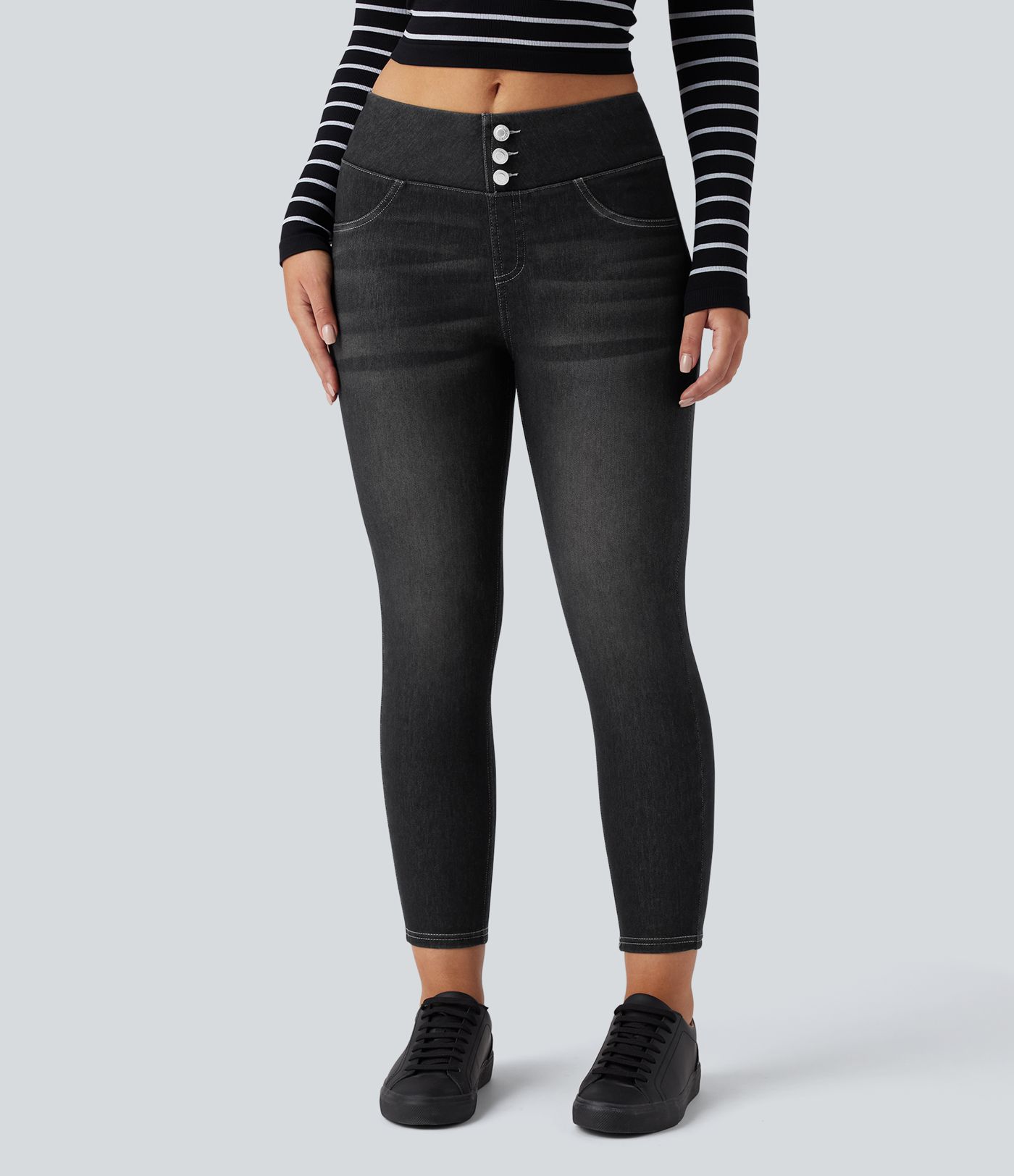 Halara Flex™ Denim Heat High Waisted 7/8 Casual Denim Leggings with Pockets