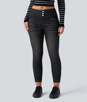 Halara Flex™ Denim Heat High Waisted 7/8 Casual Denim Leggings with Pockets