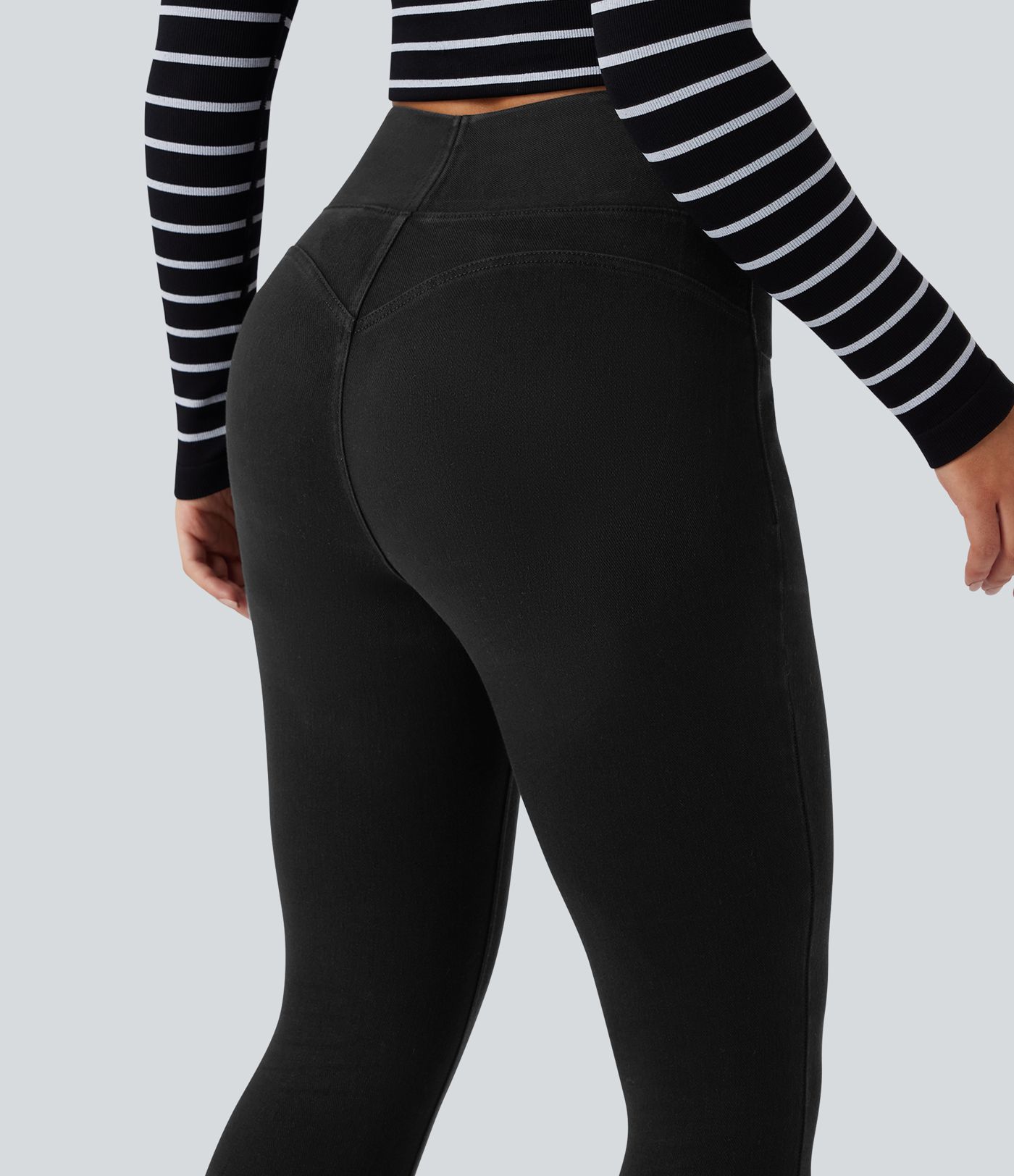 Halara Flex™ High Waisted Tummy Control Butt Lifting Denim Casual Leggings with Pockets