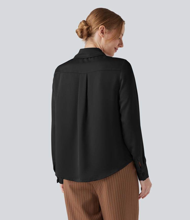 Long Sleeve Satin Work Shirt