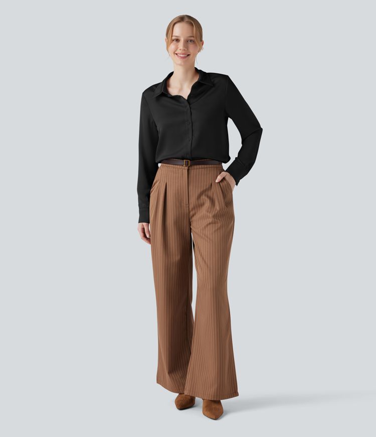 Long Sleeve Satin Work Shirt