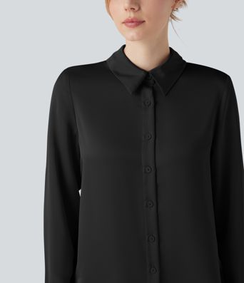 Long Sleeve Satin Work Shirt