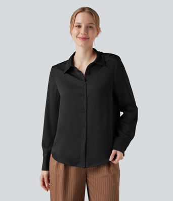 Long Sleeve Satin Work Shirt