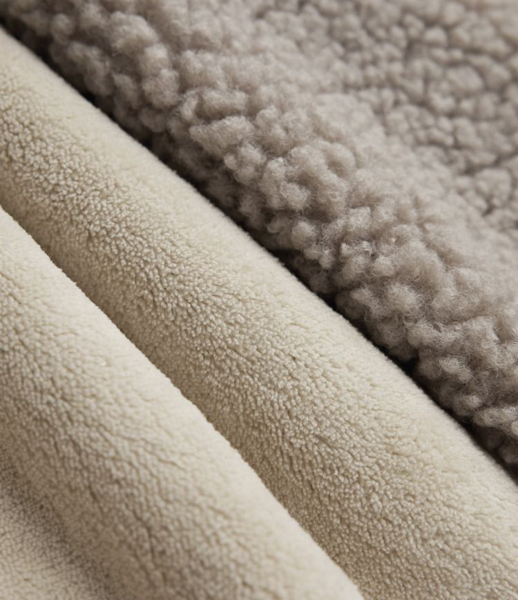 Veste sherpa à col à manches longues avec poches