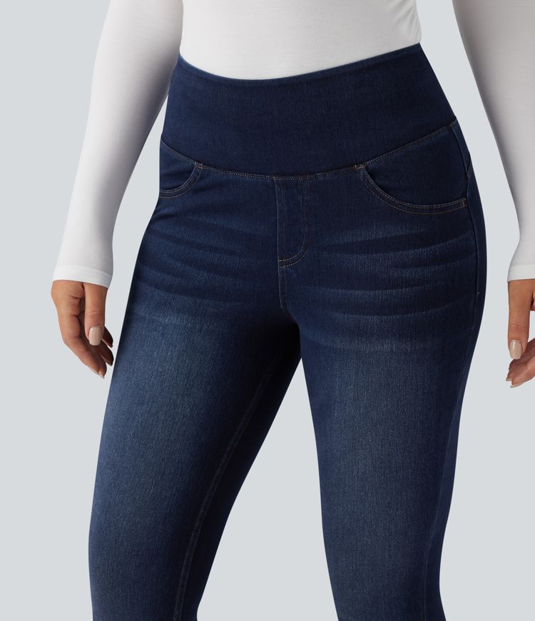 Halara Flex™ High Waisted Tummy Control Butt Lifting Denim Casual Leggings with Pockets