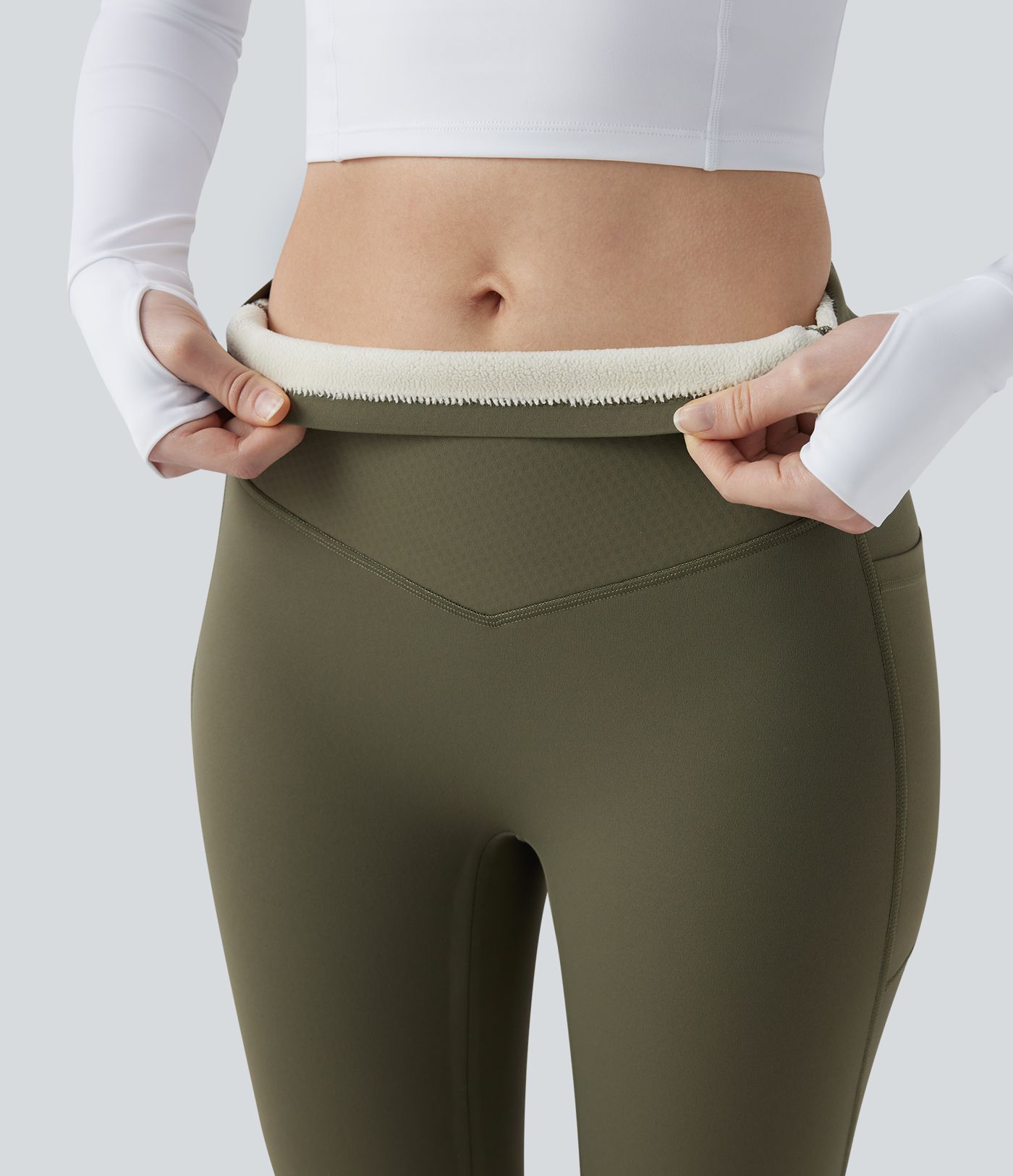 Halara UltraSculpt™ Extra Heat High Waisted Tummy Control Yoga Bootcut Leggings with Pockets