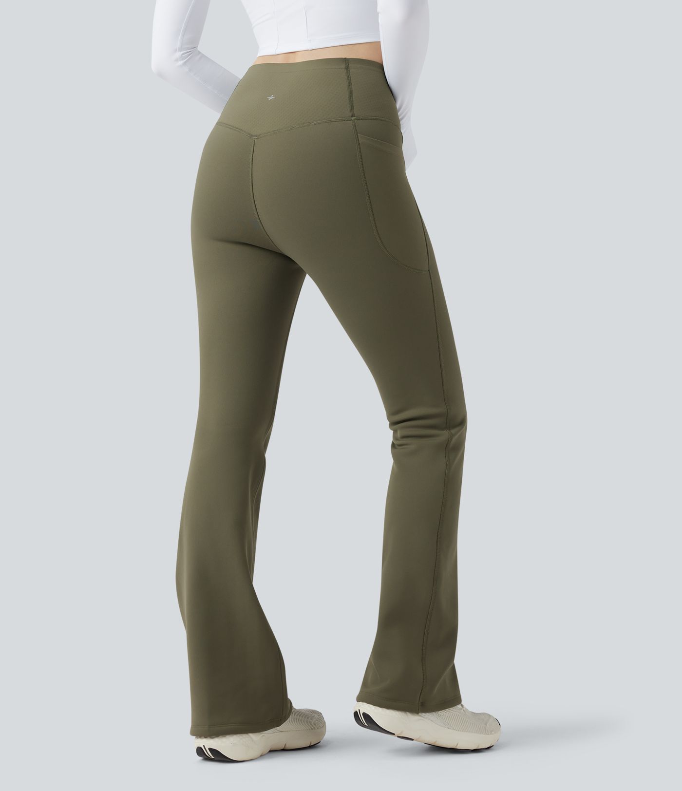 Halara UltraSculpt™ Extra Heat High Waisted Tummy Control Yoga Bootcut Leggings with Pockets