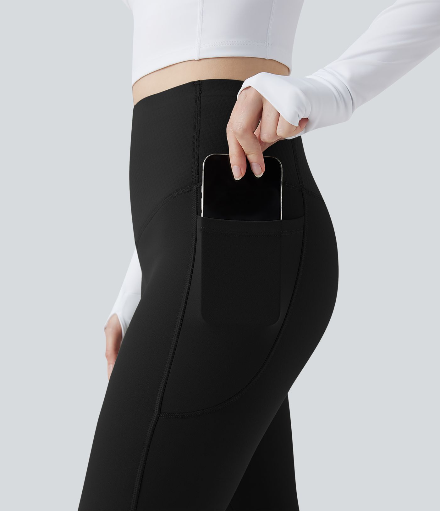 Halara UltraSculpt™ Extra Heat High Waisted Tummy Control Yoga Bootcut Leggings with Pockets