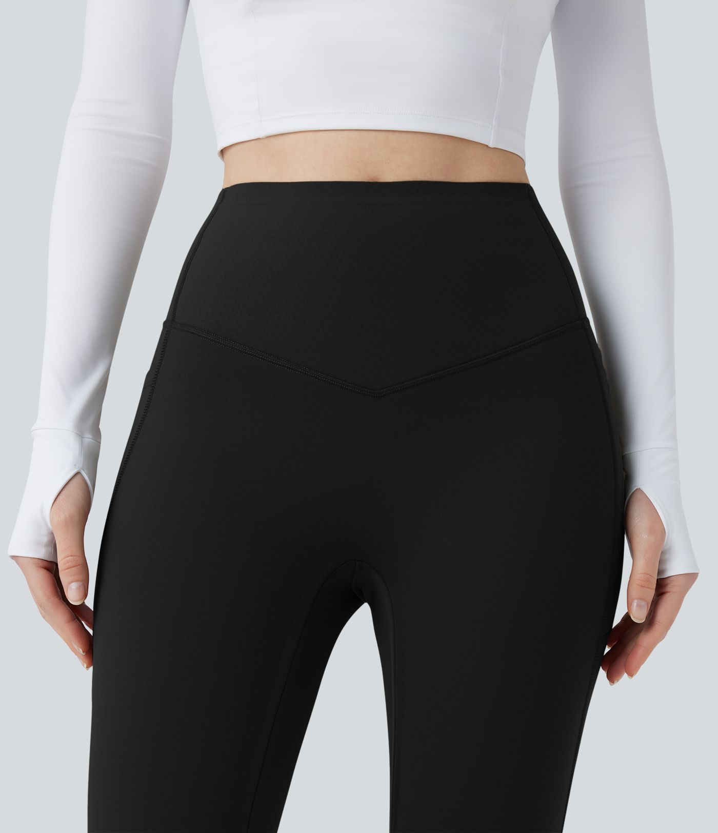 Halara UltraSculpt™ Extra Heat High Waisted Tummy Control Yoga Bootcut Leggings with Pockets