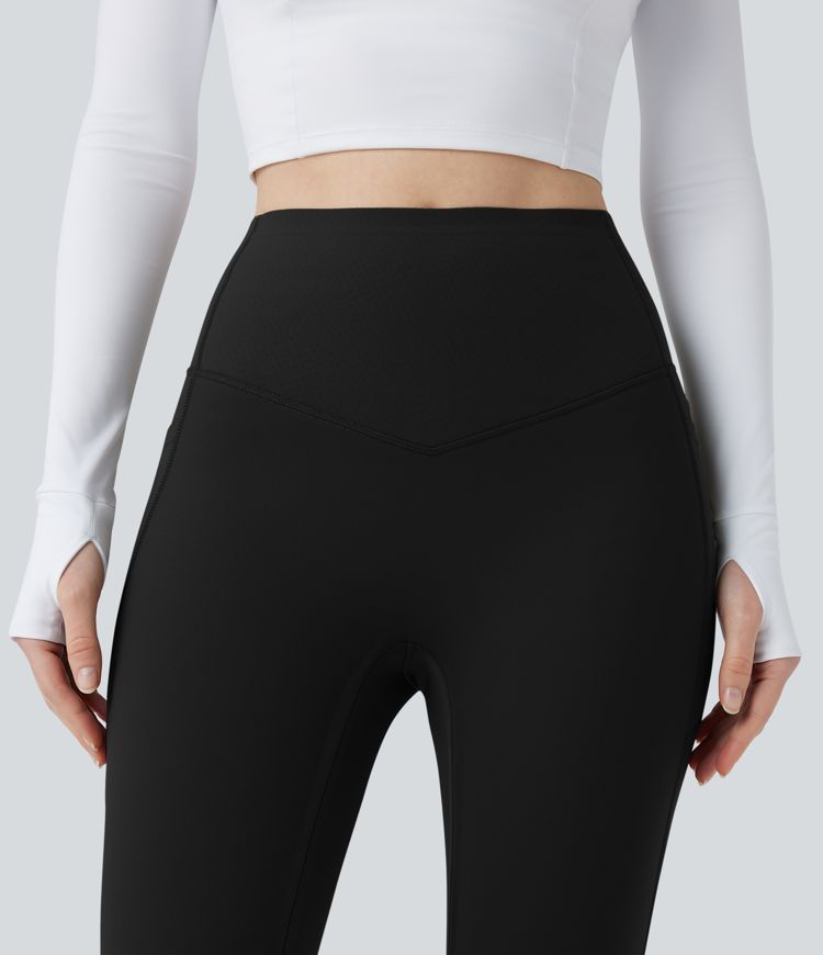 Halara UltraSculpt™ Extra Heat High Waisted Tummy Control Yoga Bootcut Leggings with Pockets